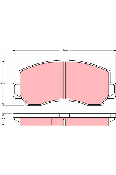 TRW Brake pad set disc brake MITSUBISHI L 300 / DELICA II body (L03_P) 1980-1991