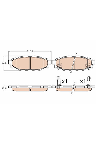 TRW Set Placute Frana Frana Disc Subaru Brz/Forester/Impreza Toyota Gt 86 Cupe