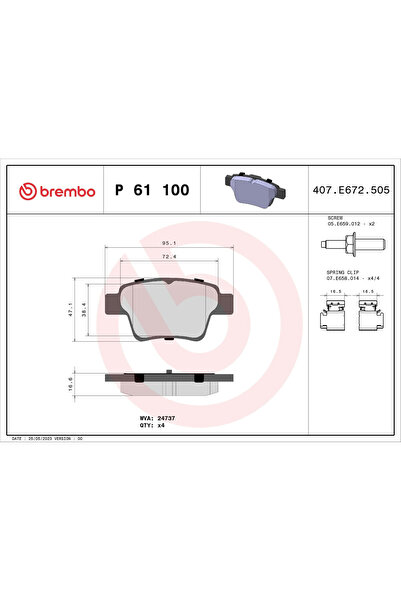Brembo Set Placute Frana Frana Disc Byd G6/Sirui Citroen (Df-Psa) C-Quatre