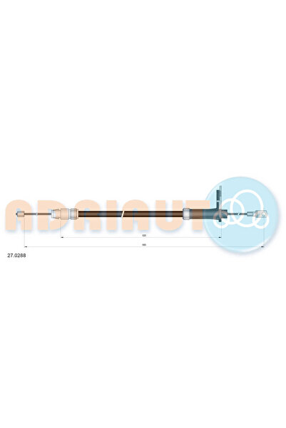 Adriauto Cablu Frana De Parcare Spate Dreapta Mercedes-Benz A-Class/Vaneo