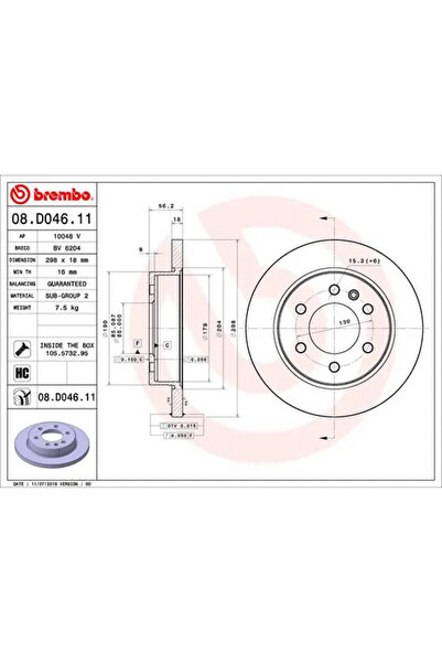 Brembo Disc Frana Mercedes-Benz Sprinter 3,5-T Tourer Bus/Sprinter 3,5-T Caro...