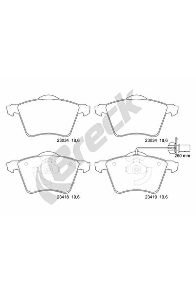 BRECK Set Placute Frana Frana Disc Ford Galaxy 1/Galaxy Model 1 Van Seat Alha...