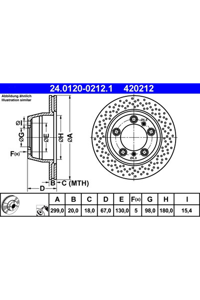 Ate Disc Frana Porsche Boxster/Cayman