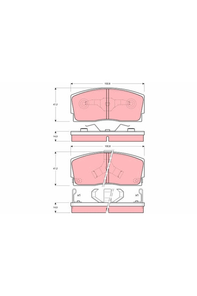 TRW Set Placute Frana Frana Disc Daihatsu Applause 1/Applause 2/Charade 2 Gee...