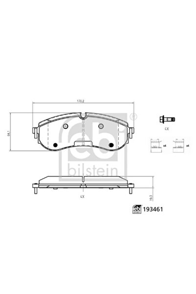 FEBI BILSTEIN Комплект спирачни накладки дискови спирачки заден мост Man Tge ...