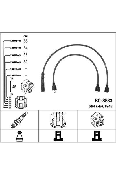 NGK Set Cablaj Aprinder Peugeot 204 Suzuki Samurai Autoturism De Teren, Inchi...