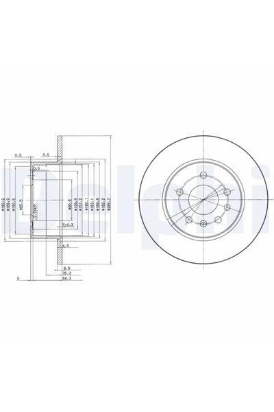 DELPHİ Спирачен диск Opel Calibra A/Vectra B Saab 9-5/900 2