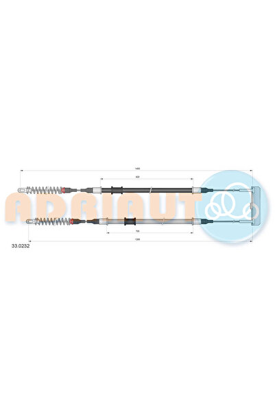 Adriauto Cablu Frana De Parcare Spate Opel Astra F/Kadett E