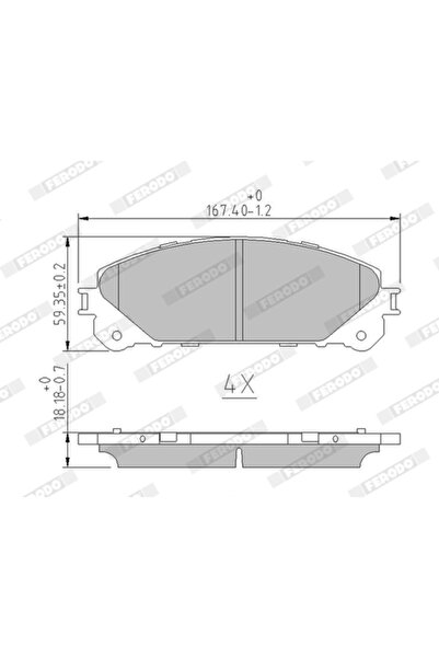 FERODO Brake Pad Set Disc Brake Lexus Nx/Rx Toyota Alphard / Vellfire/Camry/H...