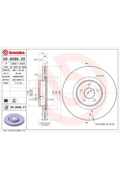 Brembo Disc Frana Ford Focus 2