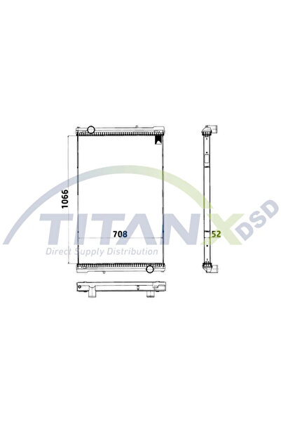 TitanX Radiator Racire Motor Mercedes-Benz Citaro/Integro/Tourismo Setra Seri...