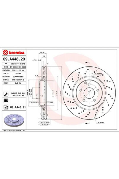 Brembo Disc Frana Mercedes-Benz C-Class/Clk/Slk