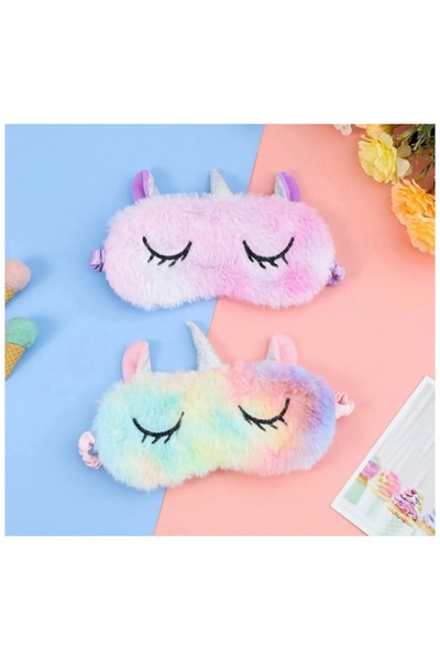 Meyra Accessories قناع نوم يونيكورن عصري، غطاء عين على شكل يونيكورن، غطاء عين للنوم