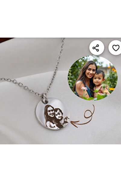 HIFA DIAMOND HANDMADE JEWELERY Resimli kolye,Fotoğraflı kolye,Gümüş kaplama r...