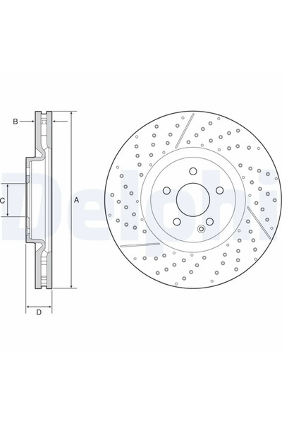 DELPHİ Дискови спирачки Mercedes-Benz A-класа/Cla Shooting Brake/Cla Cupe