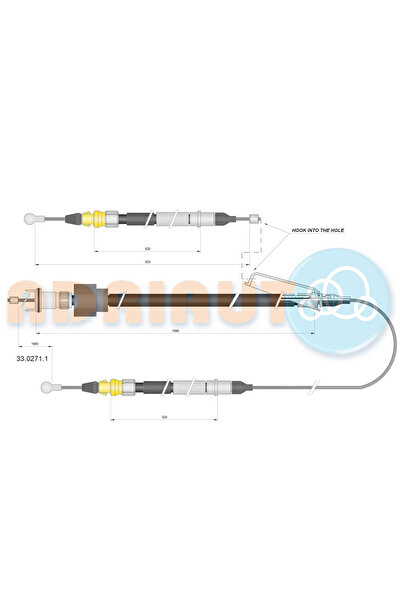 Adriauto Cablu Frana De Parcare Spate Opel Meriva B Microbus