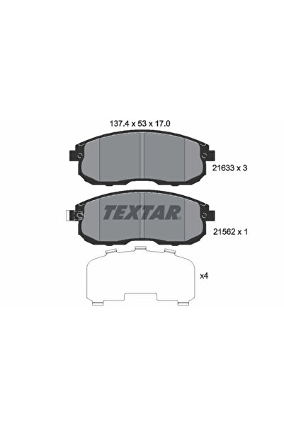 TEXTAR Set Placute Frana Frana Disc Nissan Cefiro 2 Limuzina/Maxima 3/Sentra 5
