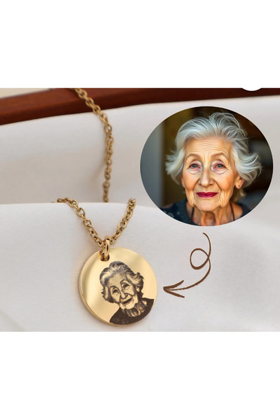 Gold Garden Resimli kolye,Fotoğraflı kolye,Kişiye özel kolye,Gümüş Kaplama ko...