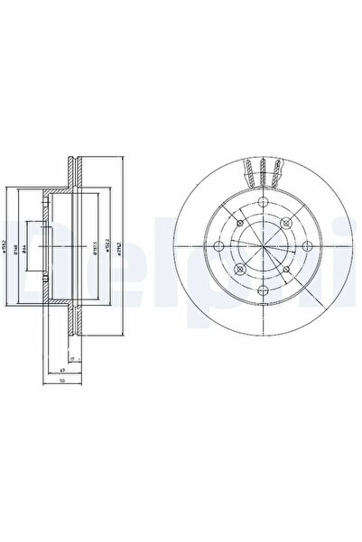 DELPHİ Disc Frana Chevrolet Metro Subaru Justy 2/Justy 3