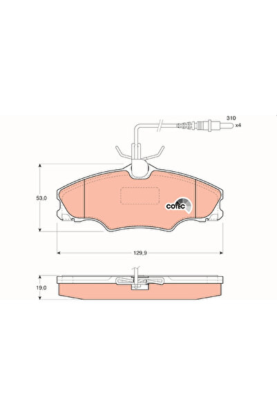 TRW Set Placute Frana Frana Disc Peugeot 406
