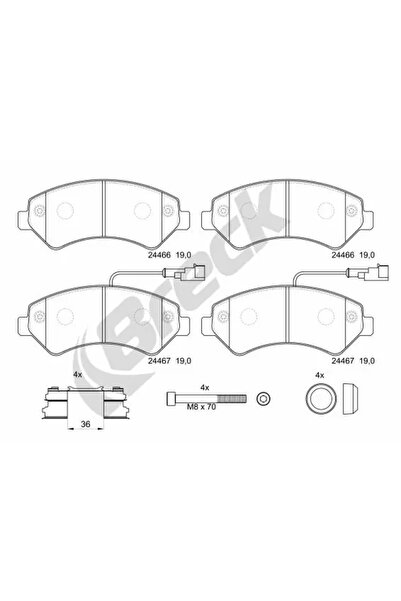BRECK Комплект спирачни накладки за дискови спирачки Citroen Jumper 2 Bus/Jum...