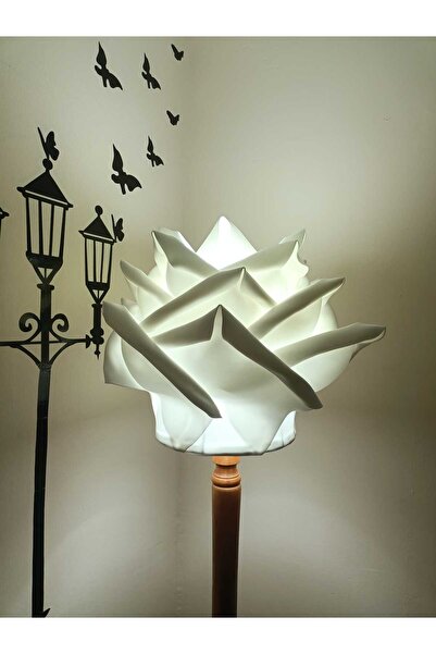 Rose bloome Eva gül lambader başlığı beyaz