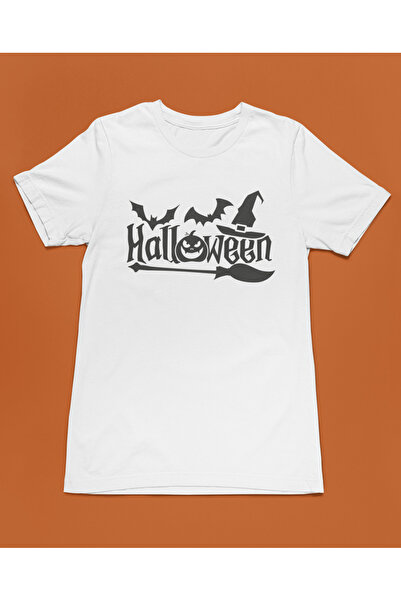 Bumeta تي شيرت للجنسين من هالوين، وخفاش، وقرع، وقبعة ساحرة، ومكنسة