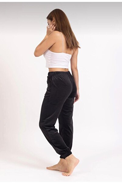 Mihra Women's Soft Pocketed French Velvet Single Bottom Pajamas