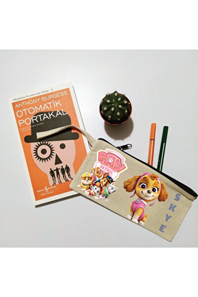 lovver حامل أقلام بتصميم خاص مطبوع عليه PAW PATROL SKYE مع سحاب