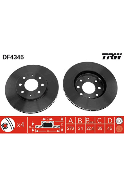 TRW Disc Frana Mitsubishi Galant 6/Galant 7/Galant 8