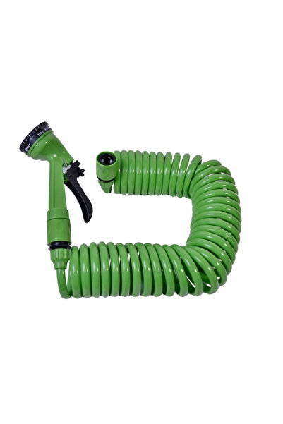 OEM Expandable garden spiral hose with 4 functions WRG, 15 m, green