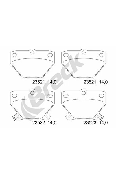 BRECK Set Placute Frana Frana Disc Toyota Celica Cupe/Corolla/Ist