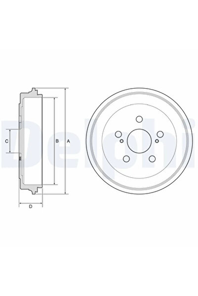 DELPHİ Спирачен барабан Toyota Allion 1/Celica Cupe/Opa