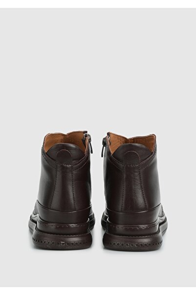 Eclipse Кафяви кожени дамски ботуши