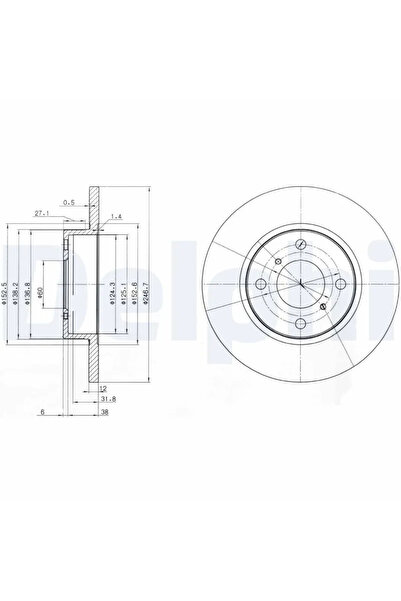 DELPHİ Disc Frana Opel Agila Suzuki Wagon R