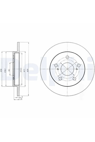 DELPHİ Disc Frana Toyota Auris/Corolla Limuzina Toyota (Faw) Corolla