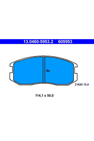 Ate Set Placute Frana Frana Disc Mitsubishi Colt 3/Colt 4/Lancer 3 Station Pr...