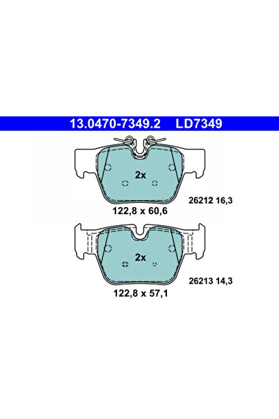Ate Set Placute Frana Frana Disc Bmw 1/2 Gran/X2 Mini Mini Clubman/Mini Count...
