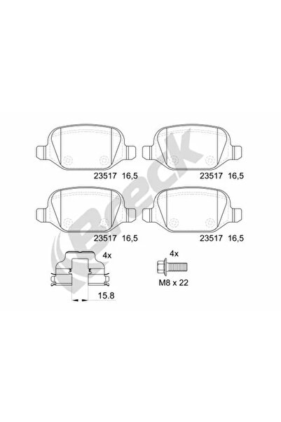 BRECK Set Placute Frana Frana Disc Alfa Romeo 147/156/Gt Fiat Linea