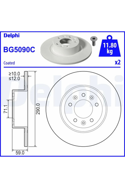 DELPHİ Disc Frana Peugeot 508 1
