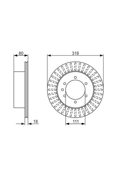 Bosch Disc Frana Nissan Patrol Gr 4/Patrol Gr 5