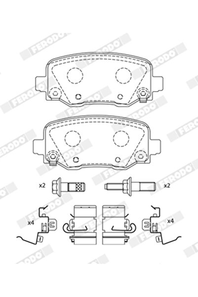 FERODO Brake Pad Set Disc Brake Jeep Cherokee