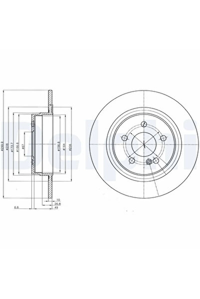 DELPHİ Disc Frana Mercedes-Benz C-Class/E-Class Cupe