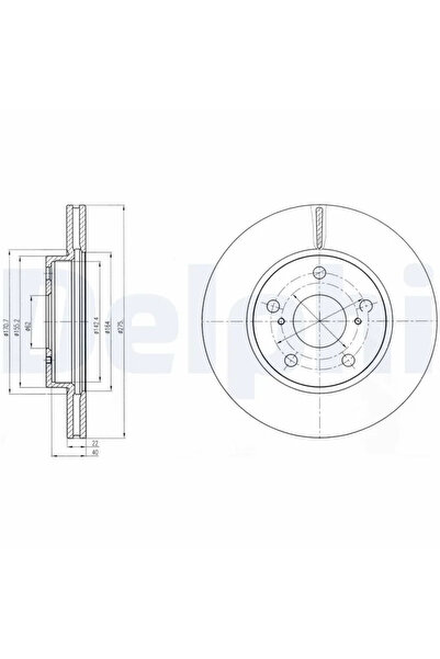 DELPHİ Спирачни дискове за Toyota Auris/Corolla Toyota (FAW) Corolla Limousine