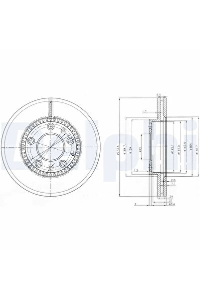 DELPHİ Спирачен диск Mazda 6/Premacy