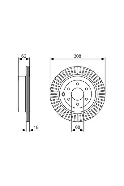 Bosch Спирачен диск Nissan Navara NP300/Pathfinder 3