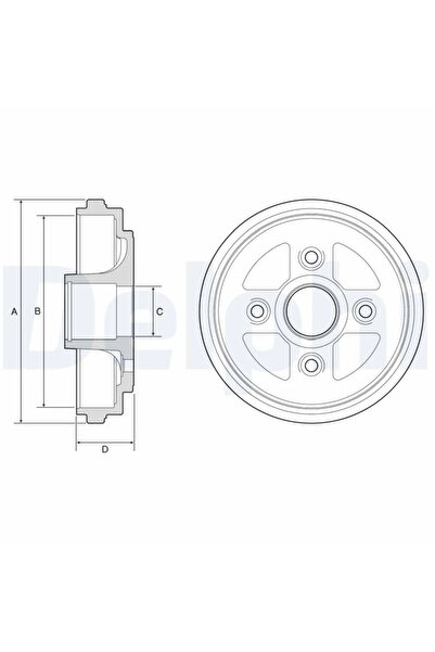 DELPHİ Спирачен барабан Suzuki Alto 6/Ignis 1