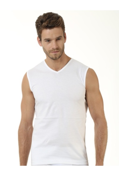 NightLove Öztaş Men's Sleeveless V-Neck Undershirt 1040-A