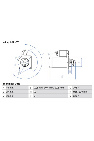 Bosch Starter Daf Lf 45/Lf 55