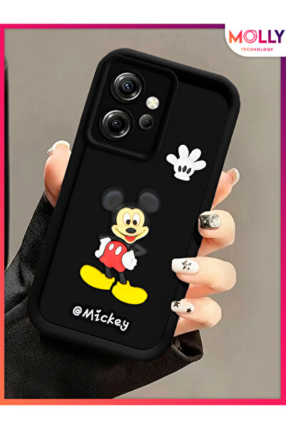 Molly Xiaomi REDMİ NOTE 12 4G İçin Siyah Kenarları Kalın 3d Kabartmalı Seviml...